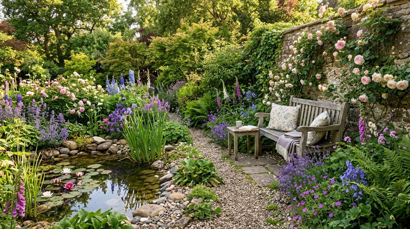 Cozy Nook With Small Pond